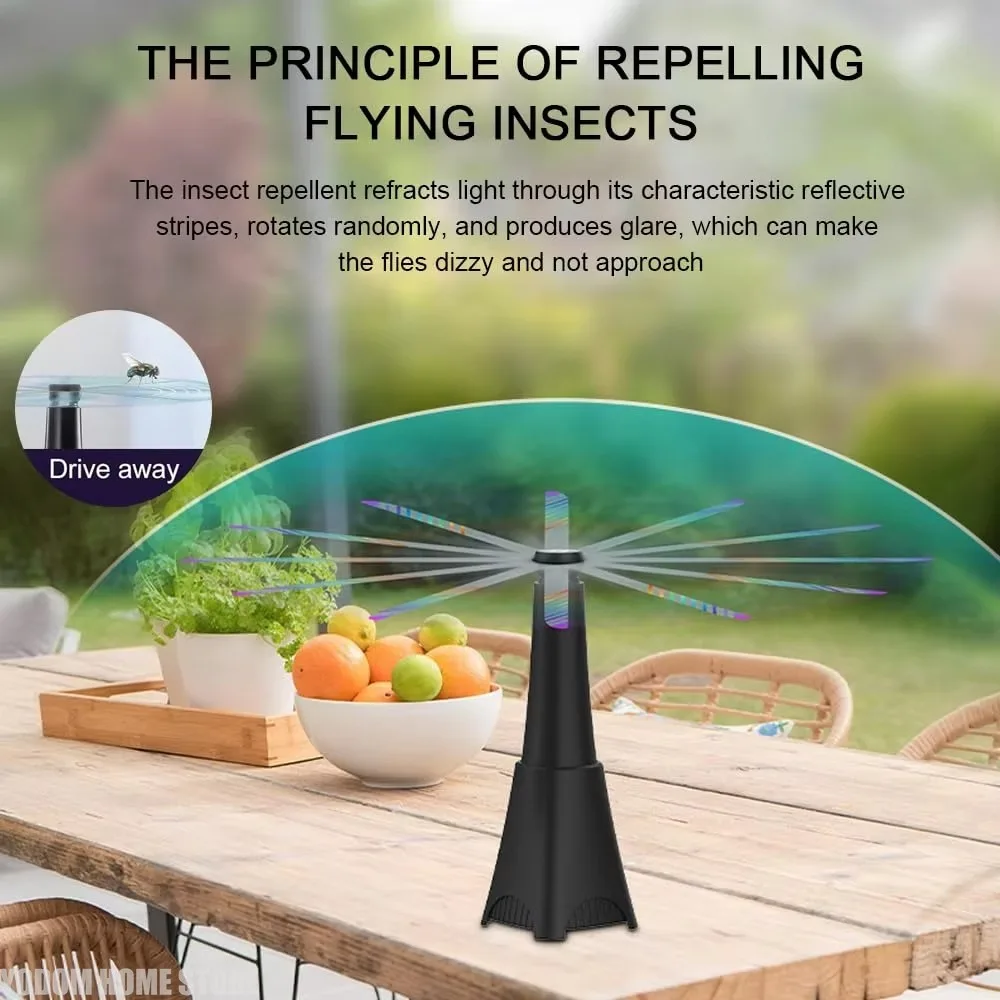 Fly Fans for Tables Portable Table/Hang Top Food Fan Outdoor Indoor Keep Flies Away, Fly Deterrent for Picnic, Restaurant, Party - view 4