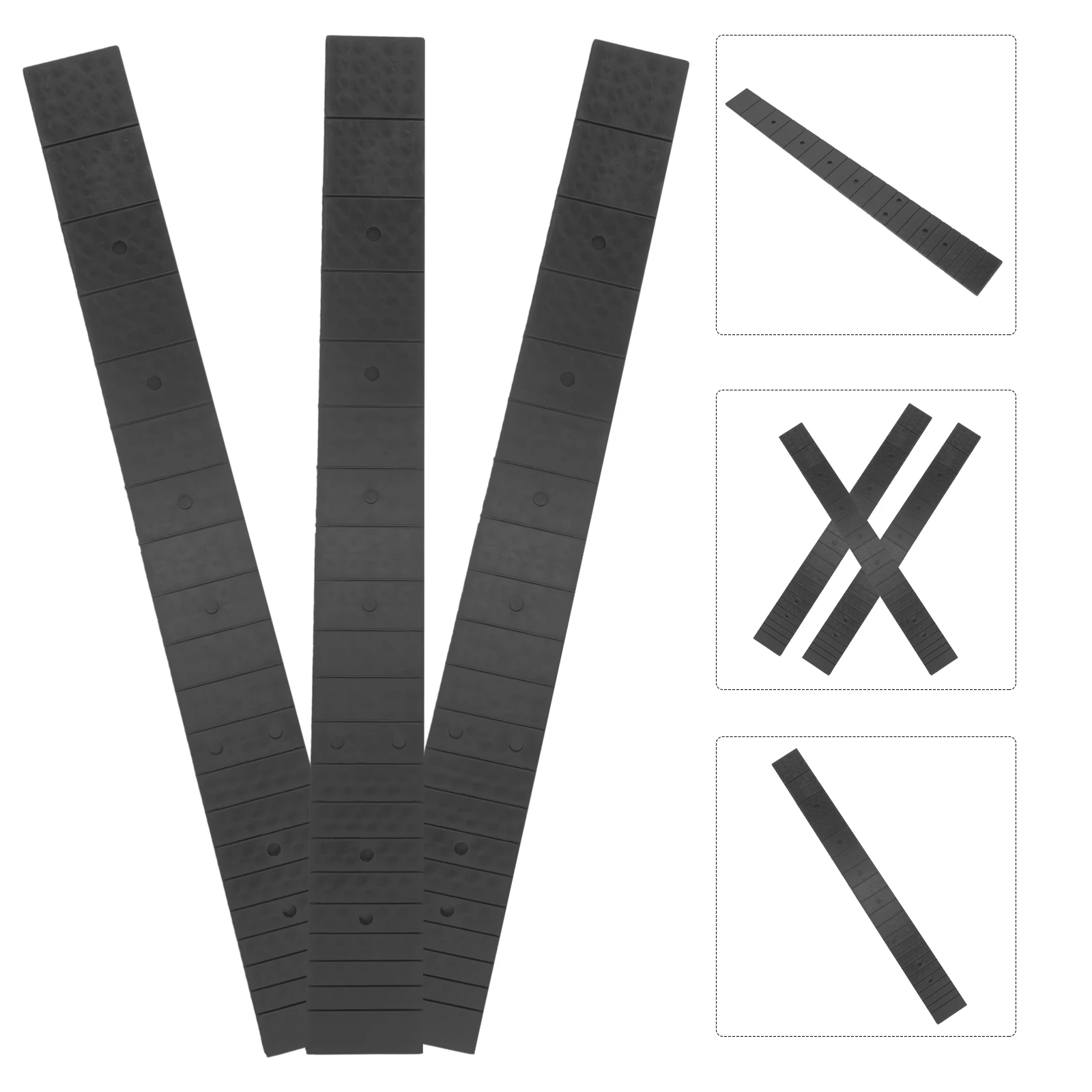 

3 Pcs Finger Board Ukulele Fingerboard Neck Brace Guitar Plate Parts Headless Replacement