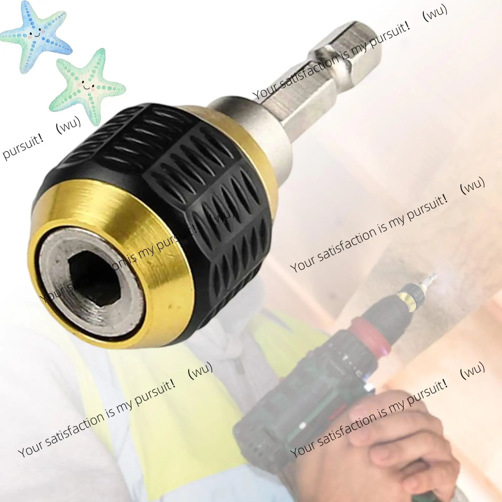 Self-locking bit holder adapter for power drill tools