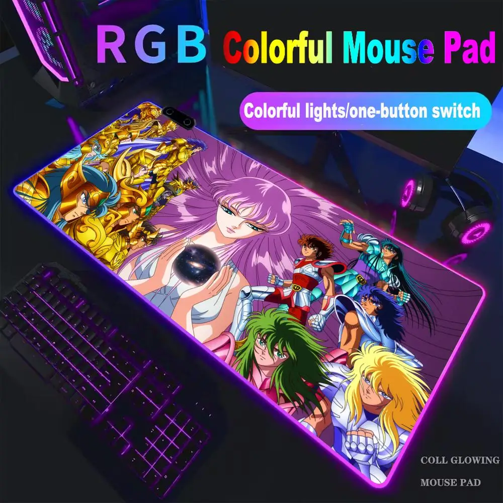 

Saint Seiya Mouse Pad Gamer Desk Protector Gaming Mousepad Pc Accessories Anime Mouse Mats Deskmat Keyboard Mat Pads HYBXXC
