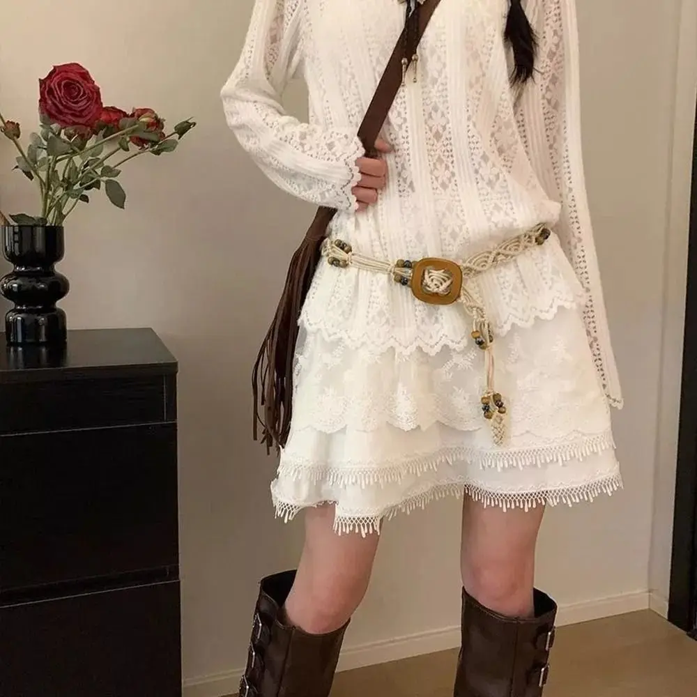 JOY2K-Ceinture bohème vintage avec pompon papillon, ceinture bohème, décoration carillon, fleur, nouveau