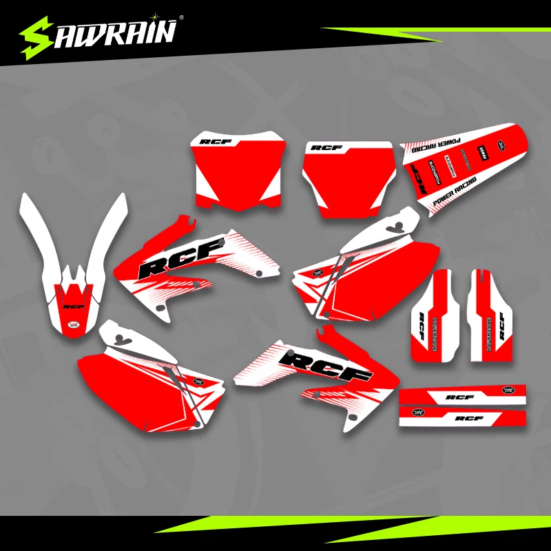 

Sawrain Motorcycle Graphics Backgrounds Decal Stickers Kits for HONDA 04-05 06-07 08-09 CRF250 03