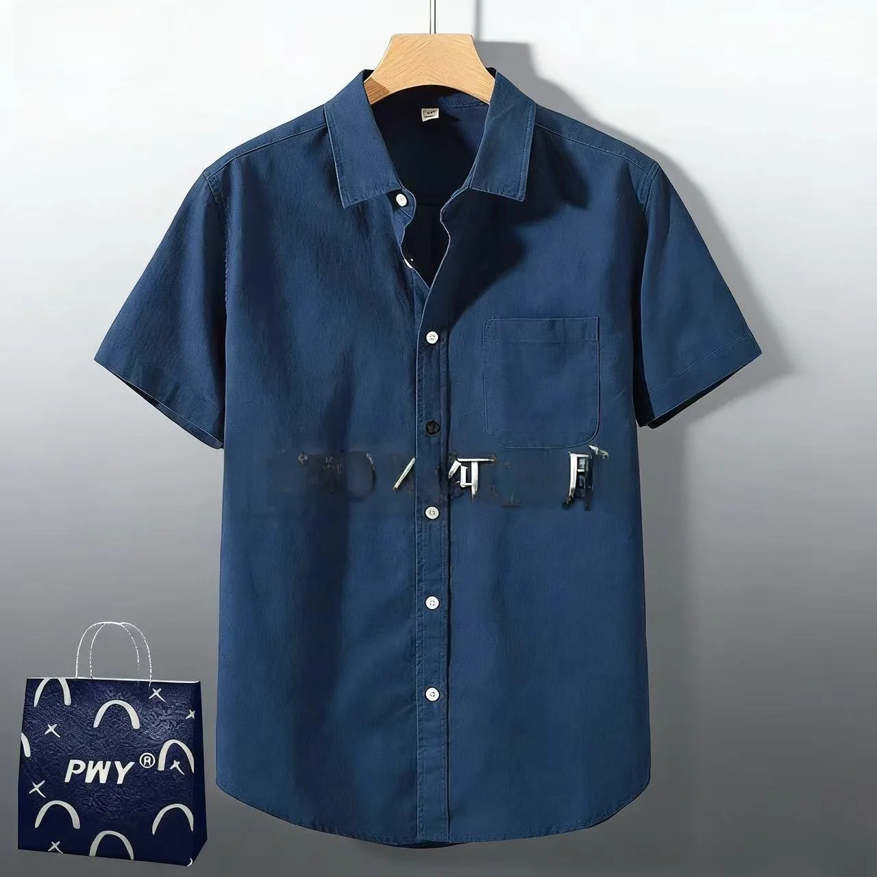 Lightweight Cotton Linen Short Sleeve Shirt Cuban Collar Texture Fold Summer Men's Shirt Comfortable Breathable Casual Style
