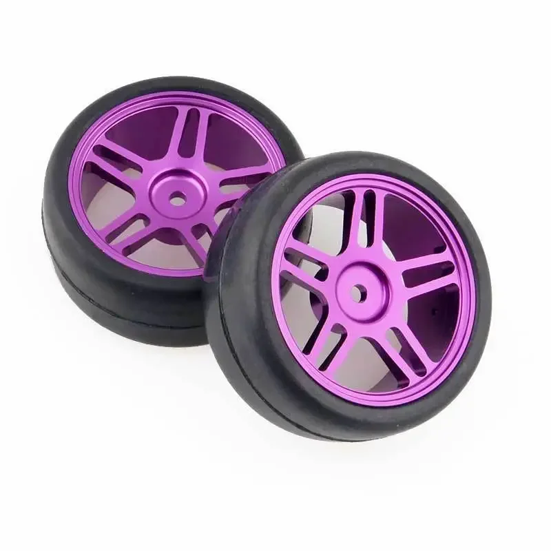 

RC 122 Purple Aluminum Wheel Rubber Tires Fit for HSP HPI 1:10 On-Road Car