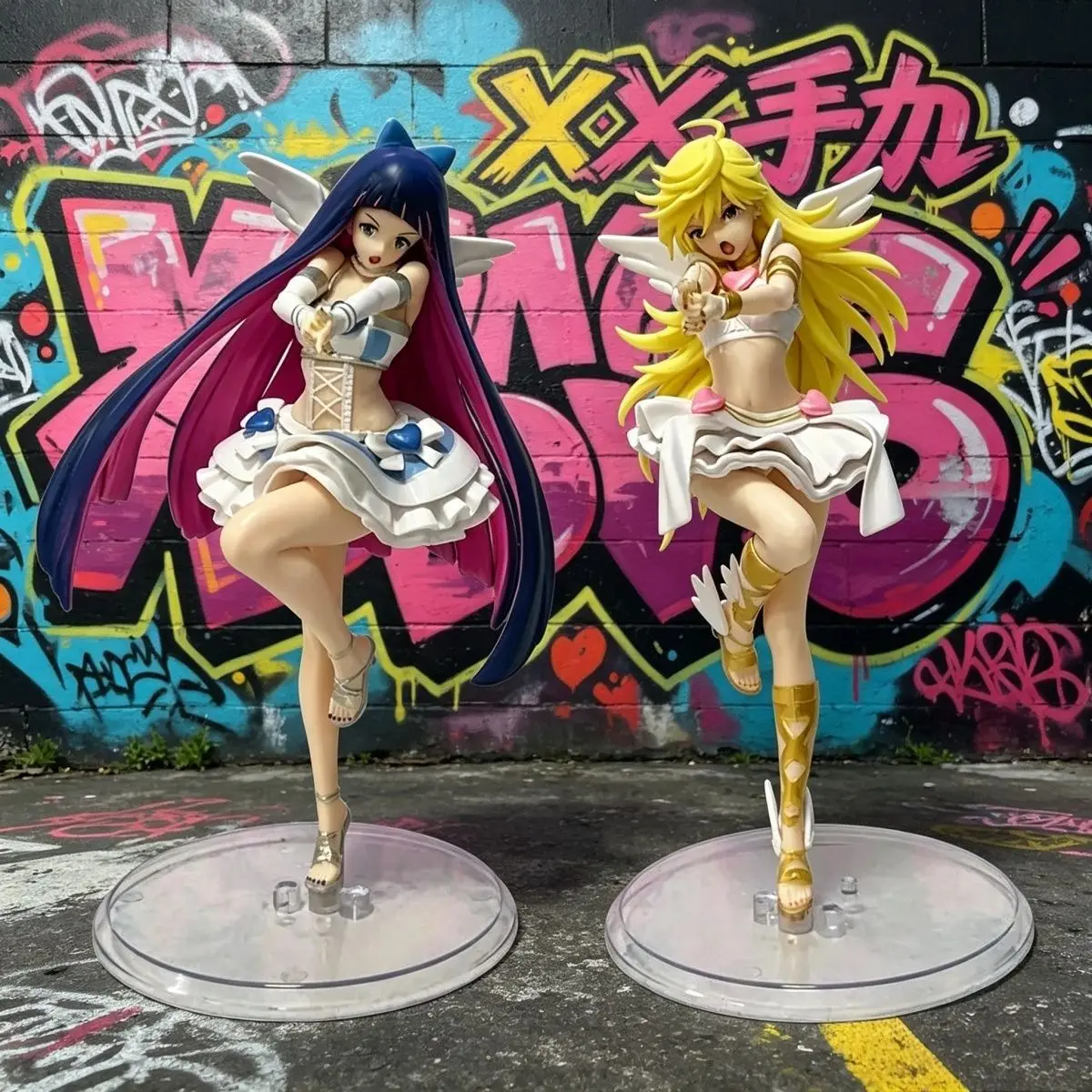 

Panty & Stocking Repent Ver. 1/8 – Trigger Style Twin Bishoujo Statue, PVC Anime Figure Desktop Display for Trigger Fans