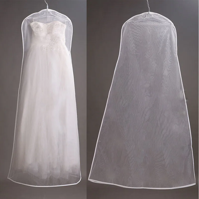 Transparent Dust-proof Covers Clothing Breathable Mesh Cover Wedding Dress Garment Protector Bride Gown Case Wardrobe Coat