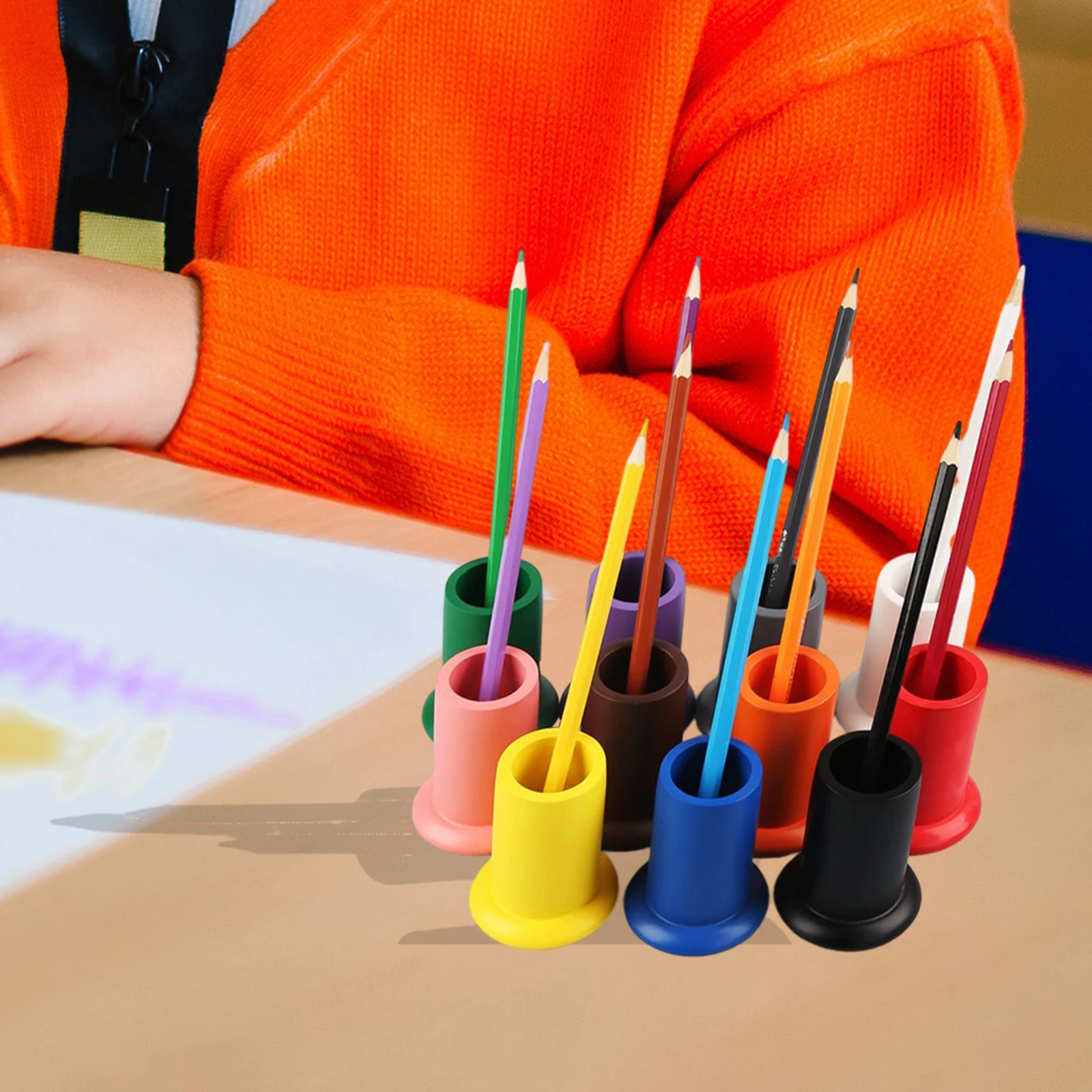 Portalápices de 11 colores Montessori para niños pequeños, Portalápices para actividades de aprendizaje preescolar, juguete educativo para preescolar