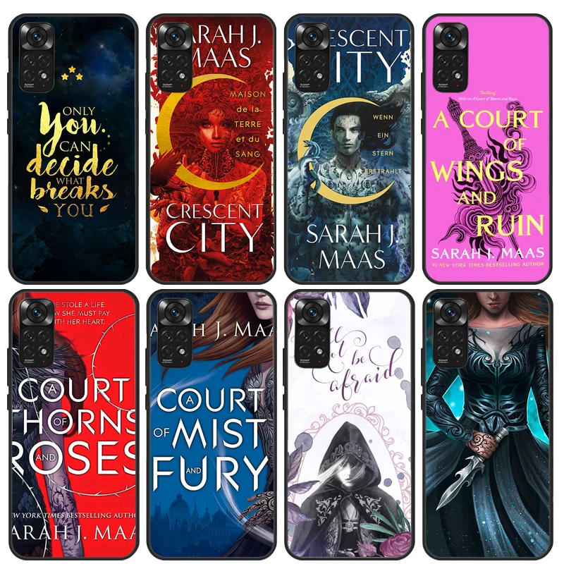 A Court of Mist and Fury Sarah J Maas For Xiaomi Redmi Note 11 Pro Case For Redmi Note 8 9 12 10 Pro 9S 10S 11S 9A 9C 10C Cover