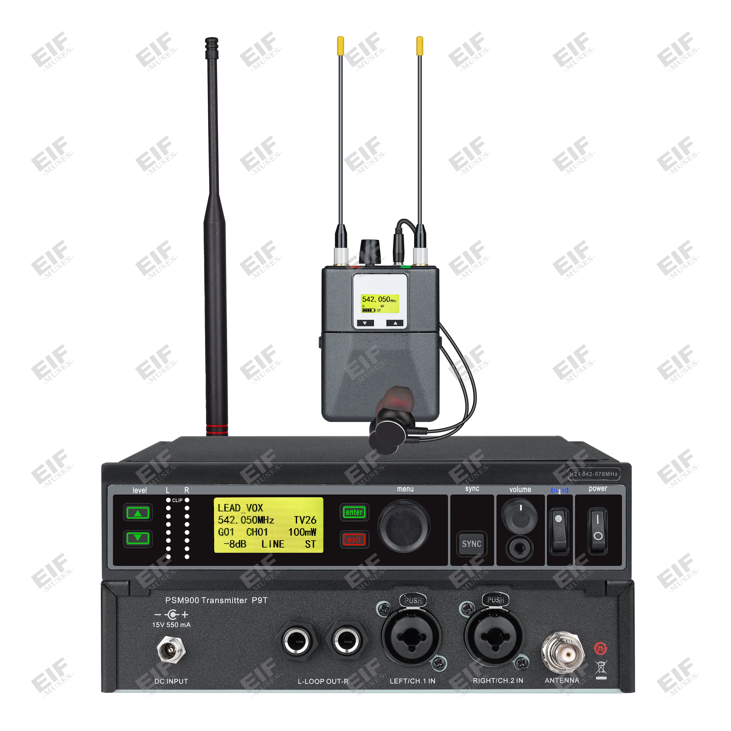 PSM900 Professional Audio Monitoring System with  Connector Infrared Sensor Volume Control view 6