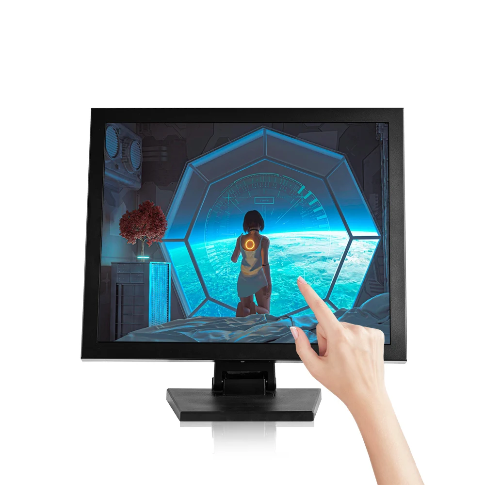 ZJZ Customization Industriemonitor 19-Zoll-robustes Display Kapazitiver Touchscreen-Monitor Eingebetteter kapazitiver Touchpanel-PC