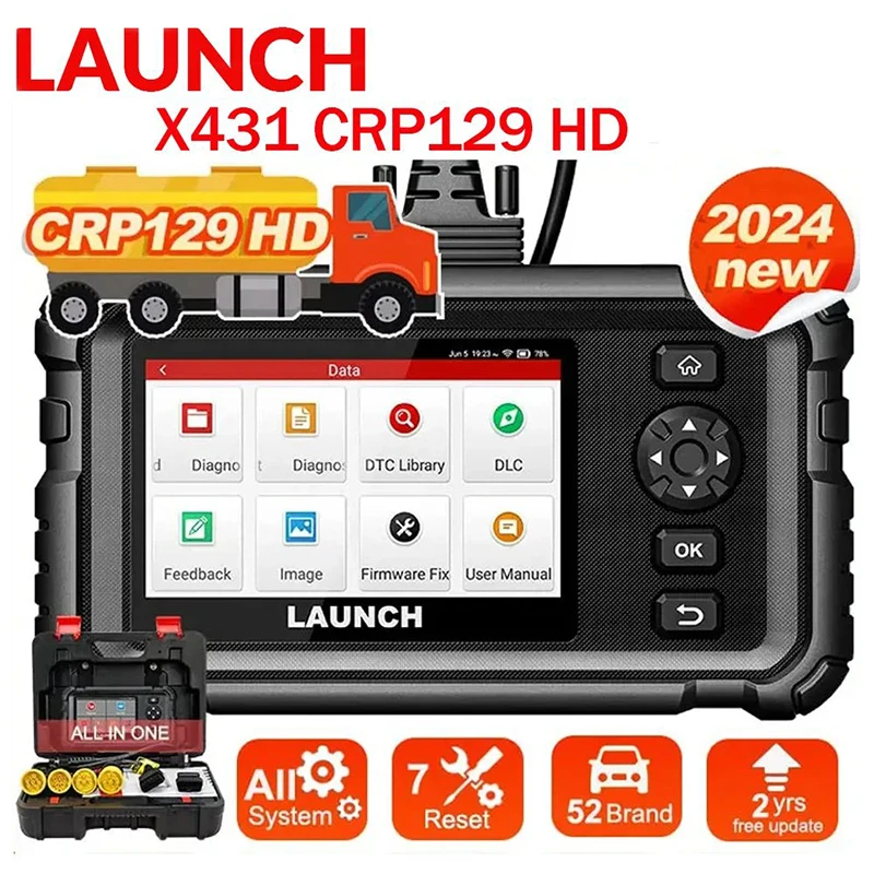 LAUNCH CRP129 HD Heavy duty Truck Scanner Diesel equipment machinery Code Reader commercial vehicl Creader Diagnostic scan Tool