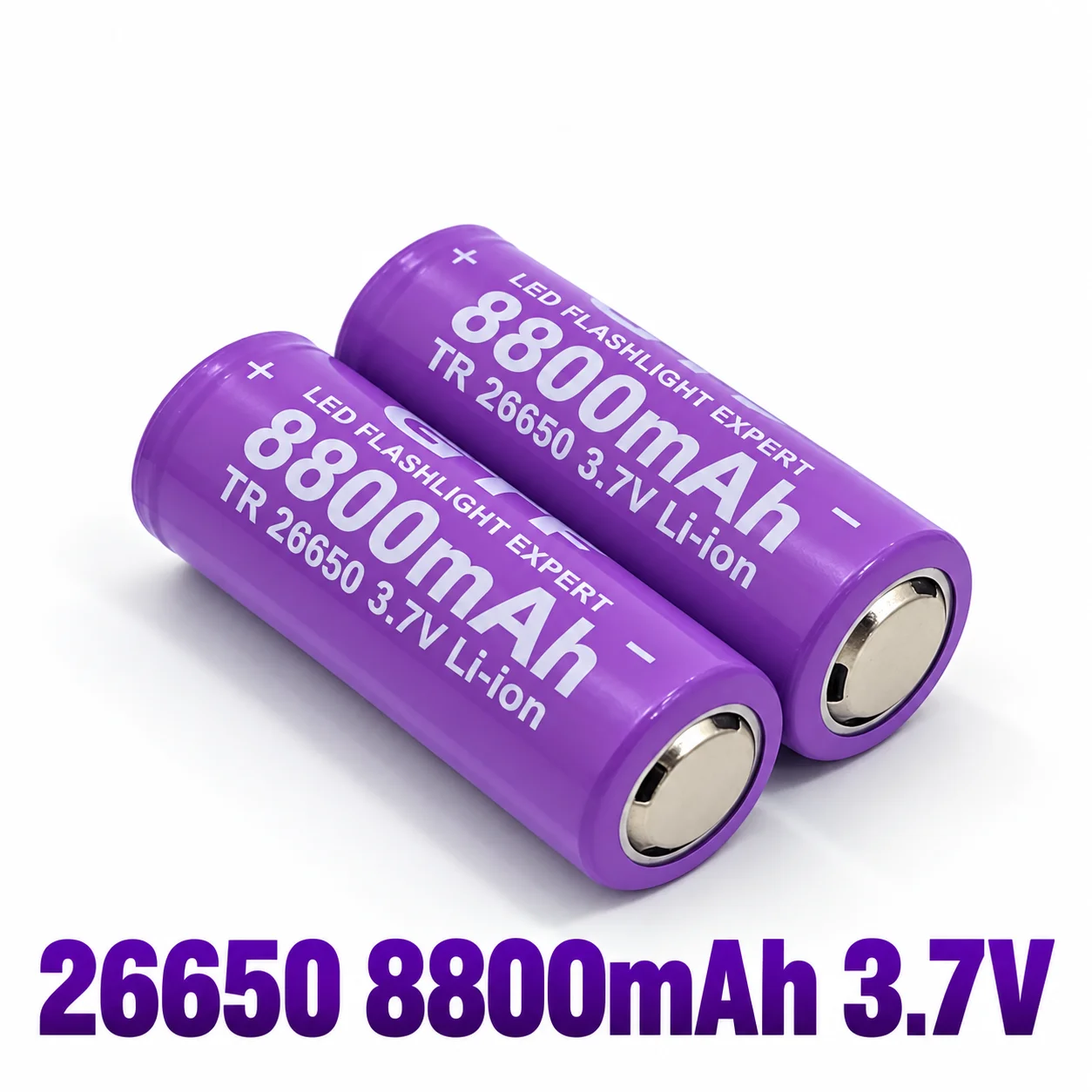 26650 3.7V 8800mAh Rechargeable Li-ion Battery High Drain 1000+ Cycles Long Life for Outdoor Gear RC Cars Headlamps Flashlights
