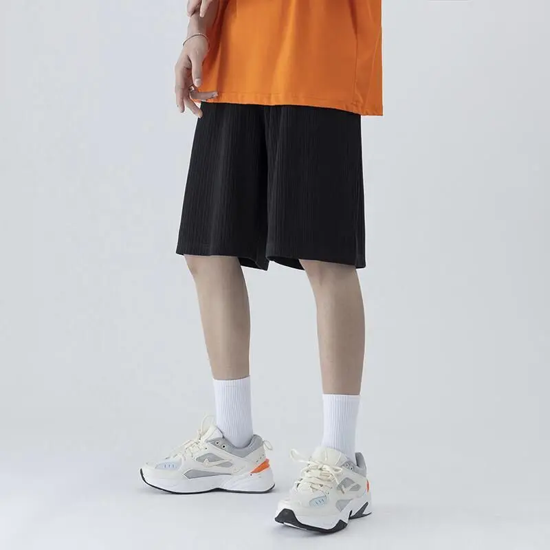 

Ice Silk Qui Dry Casual orts Men's Summer Thin Breathable Outdoor Wear Hong Kong Sle Loose Sports Five-Quarter Middle P...