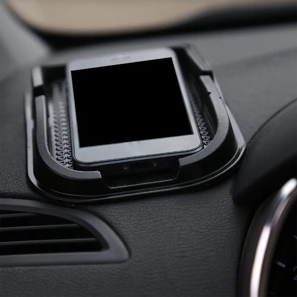 Non-Slip Silicone Car Phone Holder Universal Mount Desk Stand for Smart Phones Dashboard Mat Compatible with Various Models