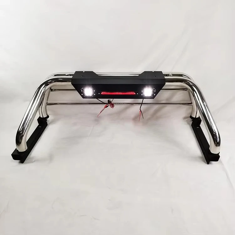With Led Lights 3-inch Stainless Steel 201/304 Sports bar Roll Bar Roll Cage for HILUX REVO 15-17/ROCCO 2018+/VIGO 2012+