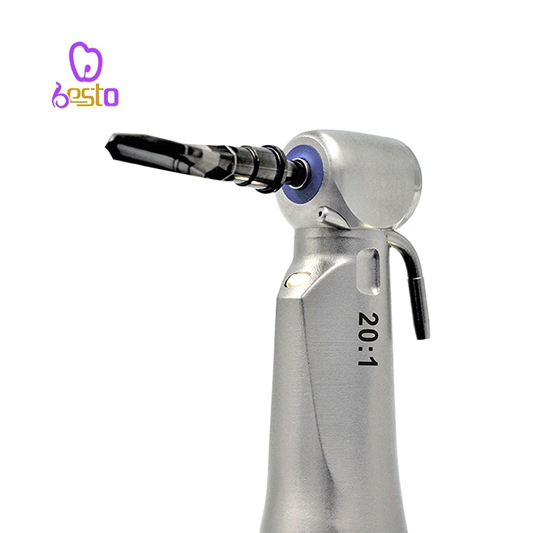 den tal imp lant Handpiece E-generator LED 20:1 Dismountable Stainless Steel imp lant Contra Angle 20:1 Handpiece