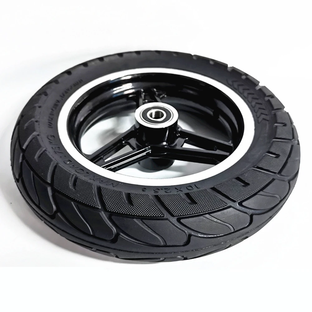 10x2 50 Solid Tyre with Wheel Hub Assembly for Electric Scooters, Easy Installation and Long lasting Performance