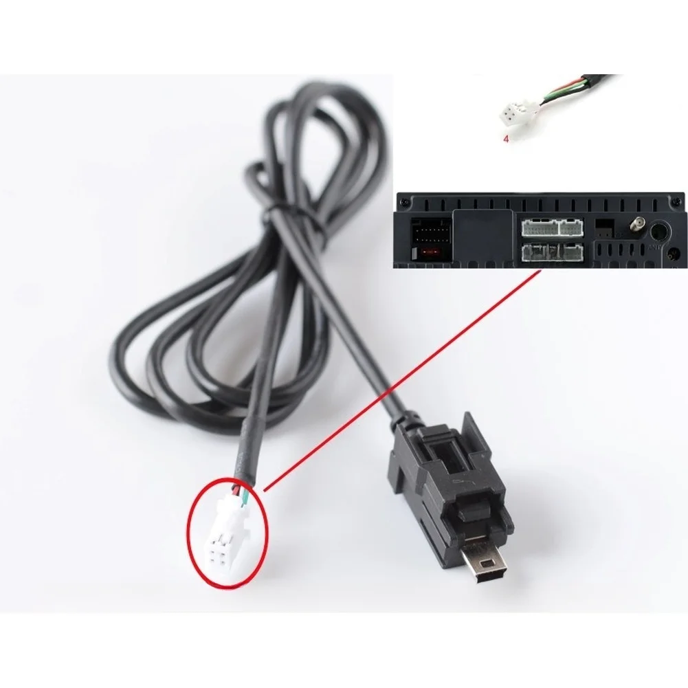 In-dash Connector 4Pin To USB Car Audio Installation Usb Easy Installation Quick Install Wear-resistant Non-deformable