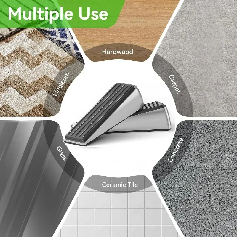 1/3pcs Door Stop No-drill Heavy Duty Safety Wedge Stop Silent Collision Buffer Window Retainer Office Door Fixing Protector Tool