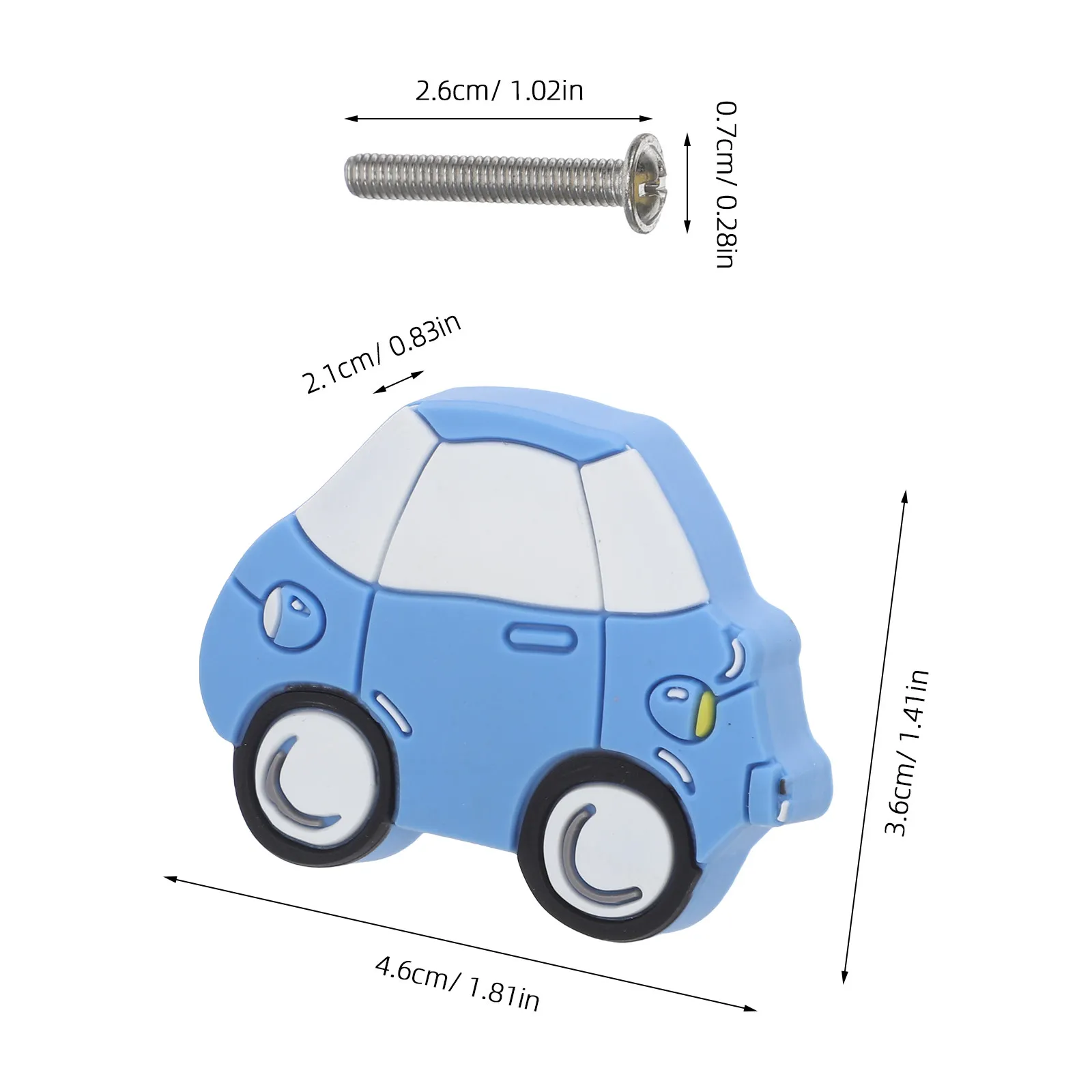 2 Pcs Wardrobe Door Handles Cartoon Bedroom Cabinet Bathroom Drawer Knob Pull Themed Blue Design Dresser Plastic Knobs
