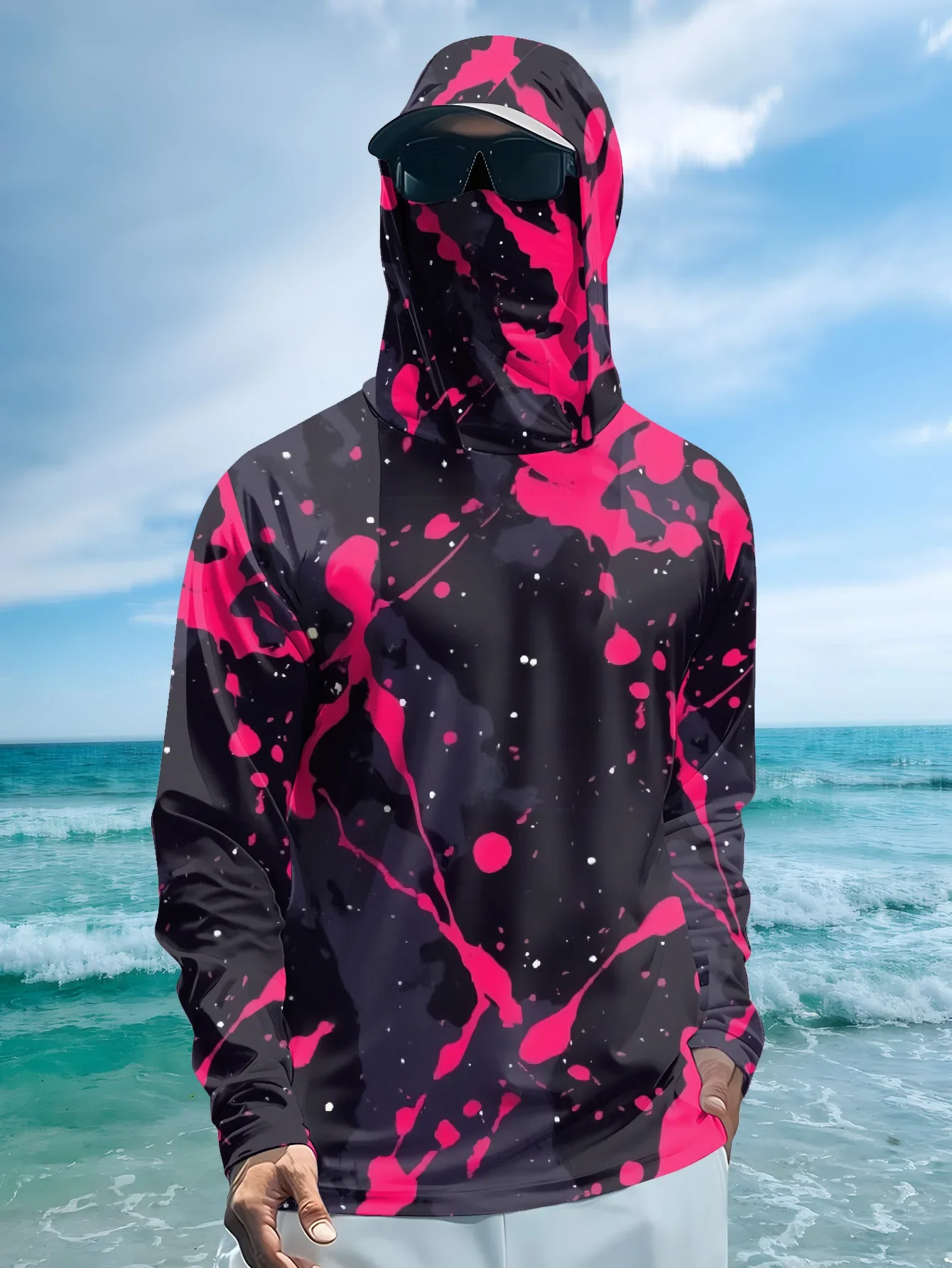 2026 Sommer Neues Design Herren-Langarmshirt mit 3D-Blending-Druck für Sport Bequem Weich und Atmungsaktiv – Detail 8