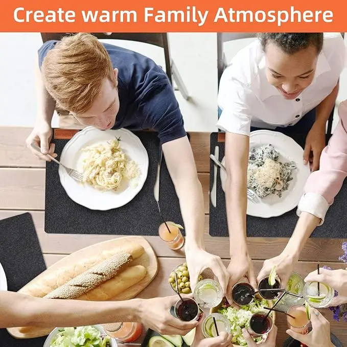 ورأى المفارش الوقايات أدوات المائدة مقاومة للحرارة الجدول مكان الحصير قابل للغسل الجدول الحصير المفارش الوقايات وأكياس أدوات المائدة #6