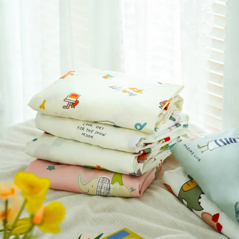 150x200cm Bed Sheet Single Piece with Elastic Non-slip Protective Cover A Class 60 Long-staple Cotton Printing Bed Sheets