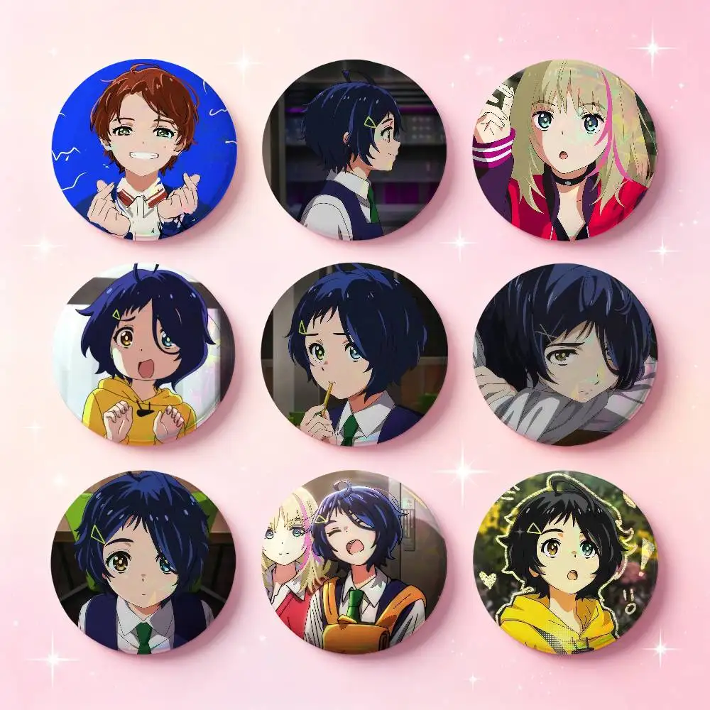 The Wonder Egg Priority Anime Badges 25 32 44 58 75 Mm Round Cosplay Pin Bag Decor Fans Collect Friends Gifts Brooch Souvenir