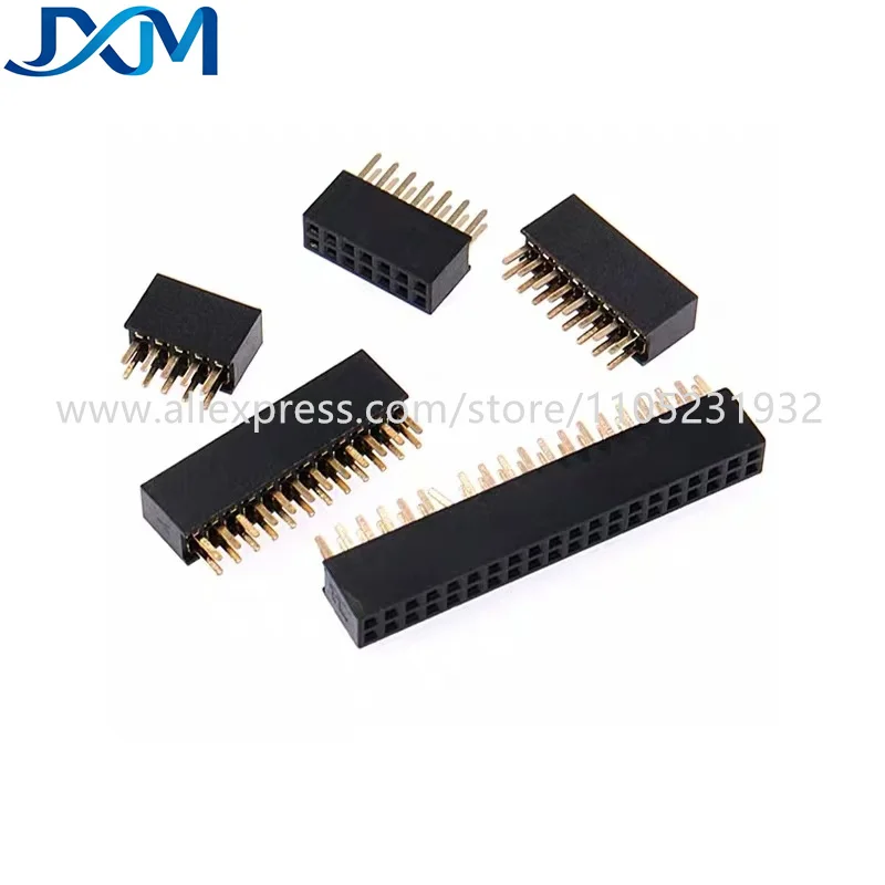 5-20pcs 1.27mm Pitch Female Header 2x3 2x8 2x10 2x12 2x20 2x40 2x50 Pin Double Row Straight Connector 2P 4P 5P 6P 7P 8P 10P 20P