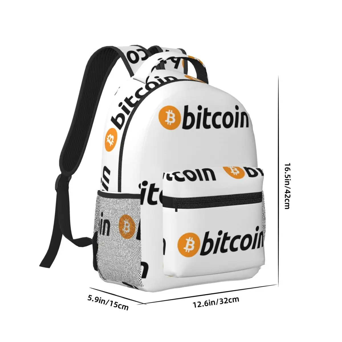 Bitcoin BTC Cryptocurrency Woman Backpacks Boys Girls Bookbag Children School Bags Portability Laptop Rucksack Shoulder Bag