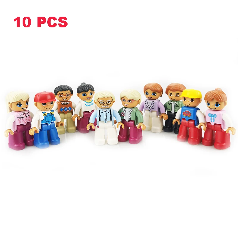 Play House Doll Model Big Building Blocks Accessory Family Worker Police Doctor Princess Toys For Children Multiple Figures Sets