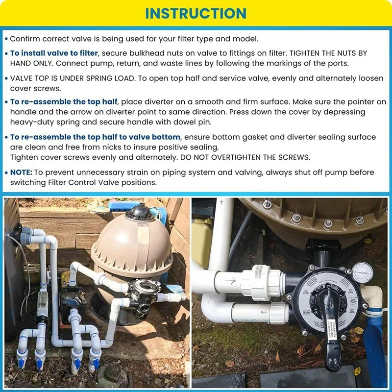 For Hayward SPX0710X32 Multiport Valve Side Mount S200 S240 Sand Filter 1.5 Inch