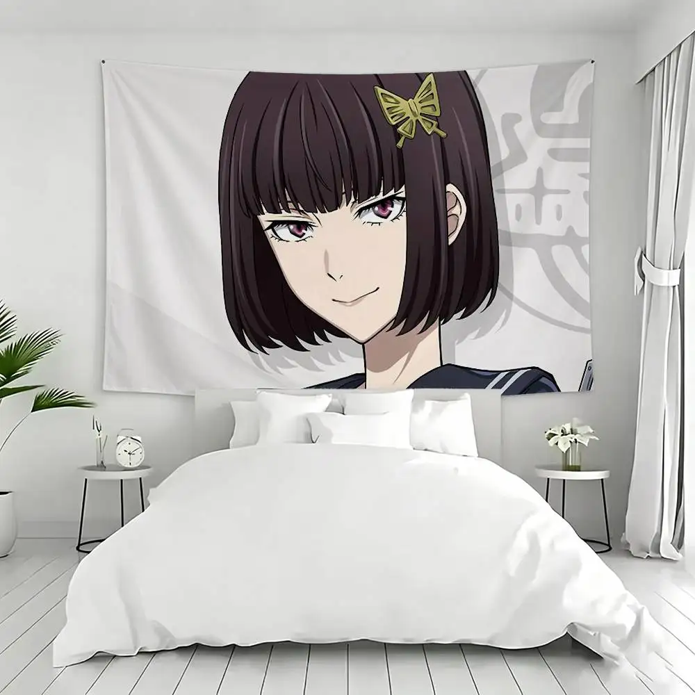 A-Akiko Yosano B-Bungo Stray Flags Wall Hanging Background Art Banner for Bedroom Home Outdoor Decor