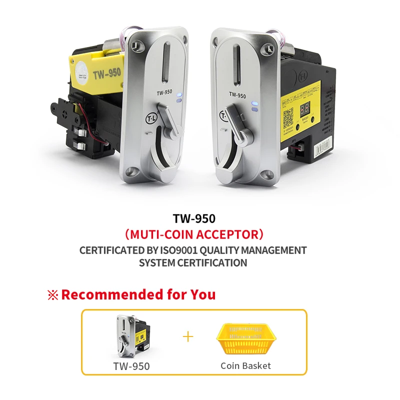 TW-950 Multi Coin Selector 12V Coin Acceptor Metal Plastic Other Game Accessories Arcade Cabinet Amusement Machines
