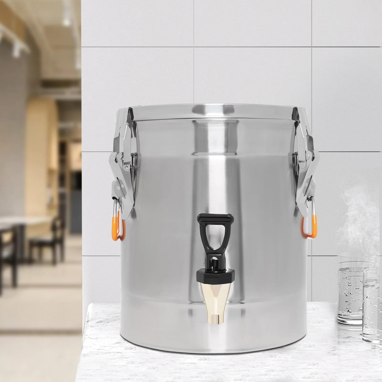 

10L Hot Cold Drink Dispenser Stainless Steel Commercial Insulated Drink Dispenser for Banquets Offices Tea Houses Wedding Campin