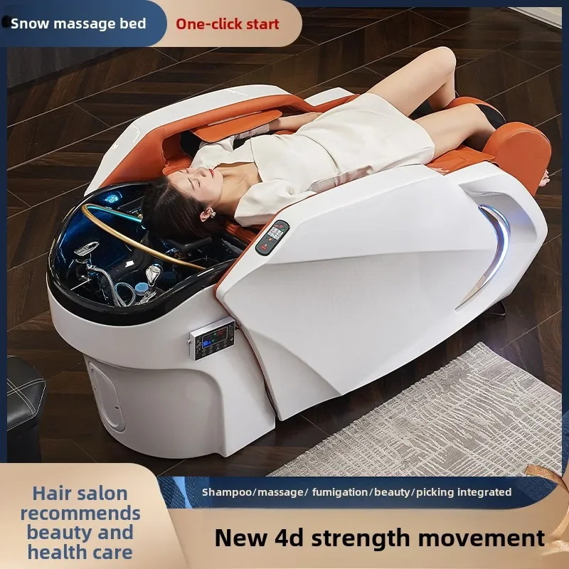 HT electric intelligent massage shampoo bed beauty salon barber shop special fumigation head treatment water circulation bed