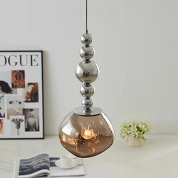 Retro Lava Crystal Pendant Lights Nordic Restaurant Kitchen Bar Led Hanging Lamp Minimalist Bedroom Bedside Hanging Line Lamp