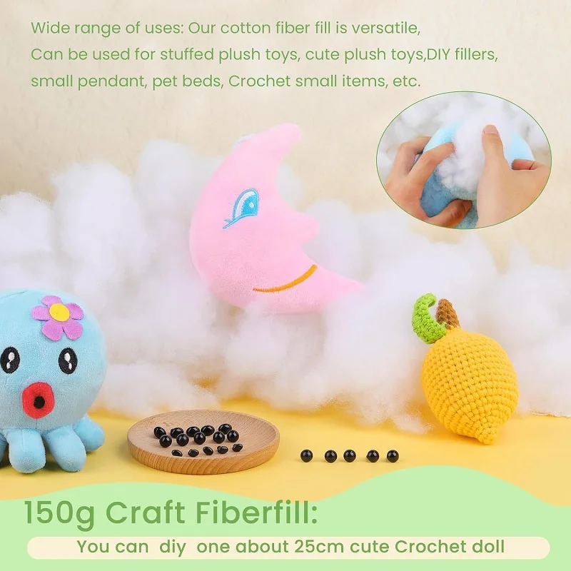 Polyfill Stuffing Premium Polyester Fiber Fill High Resilience for Small Animal Handicraft Cushion Plush and Pillow Filling