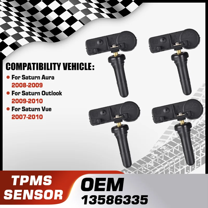 

1/4PCS TPMS Tire Pressure Monitor Sensor For Saturn Aura 2008-2009 Saturn Outlook 2009-2010 Saturn Vue 2007-2010 13586335 315MHz