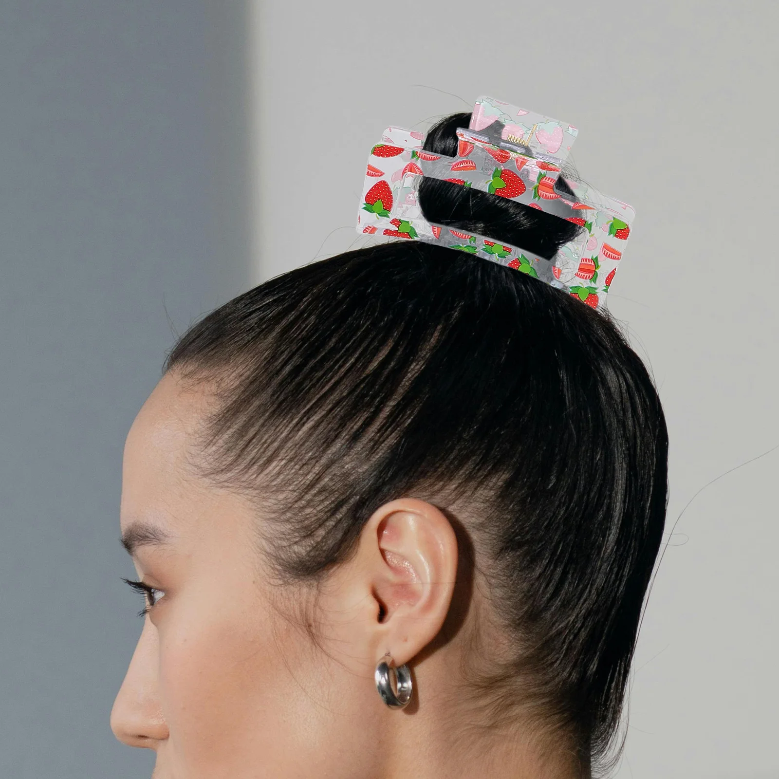 5 pinzas para el pelo para niña, accesorios de horquilla de fruta, garra pequeña y fresca para joyería gruesa