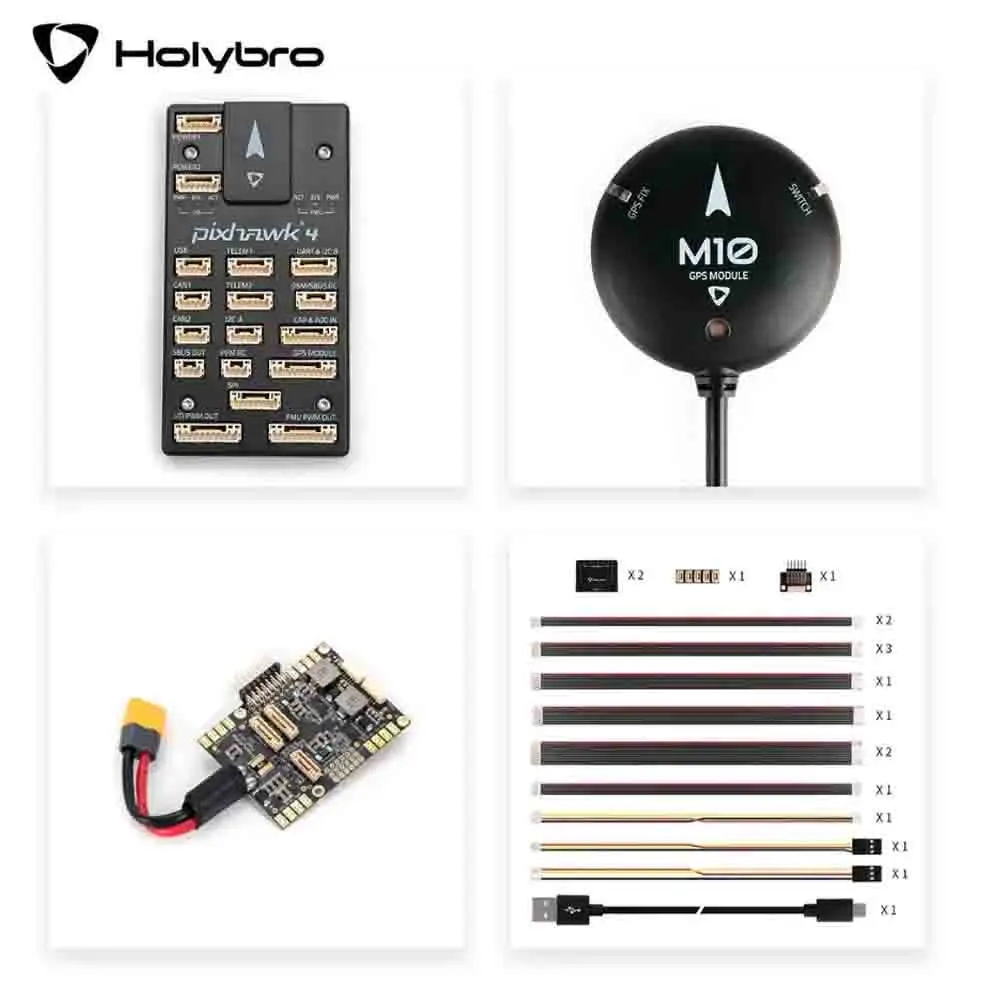 

Полетный контроллер HolyBro Pixhawk 4 (пластиковый корпус / алюминиевый корпус) с модулем питания PM02 / PM07, GPS M9N / M10, аксессуары для радиоуправляемых моделей