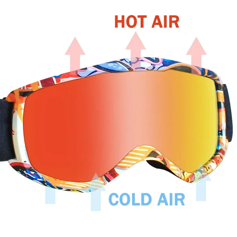 Snowmobile Glasses Goggles Anti-fog Snowboard Ski Goggles Strong Protection Sports Sunglasses Outdoor Sports Equipment 2024