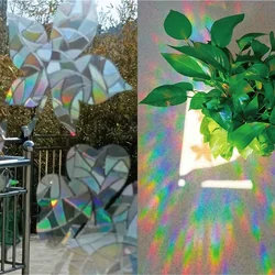 2025 New Rainbow Prism Electrostatic Glass Stickers PVC Leaves Static Window Stickers Suncatcher Sticker Home Wall Decal Decor