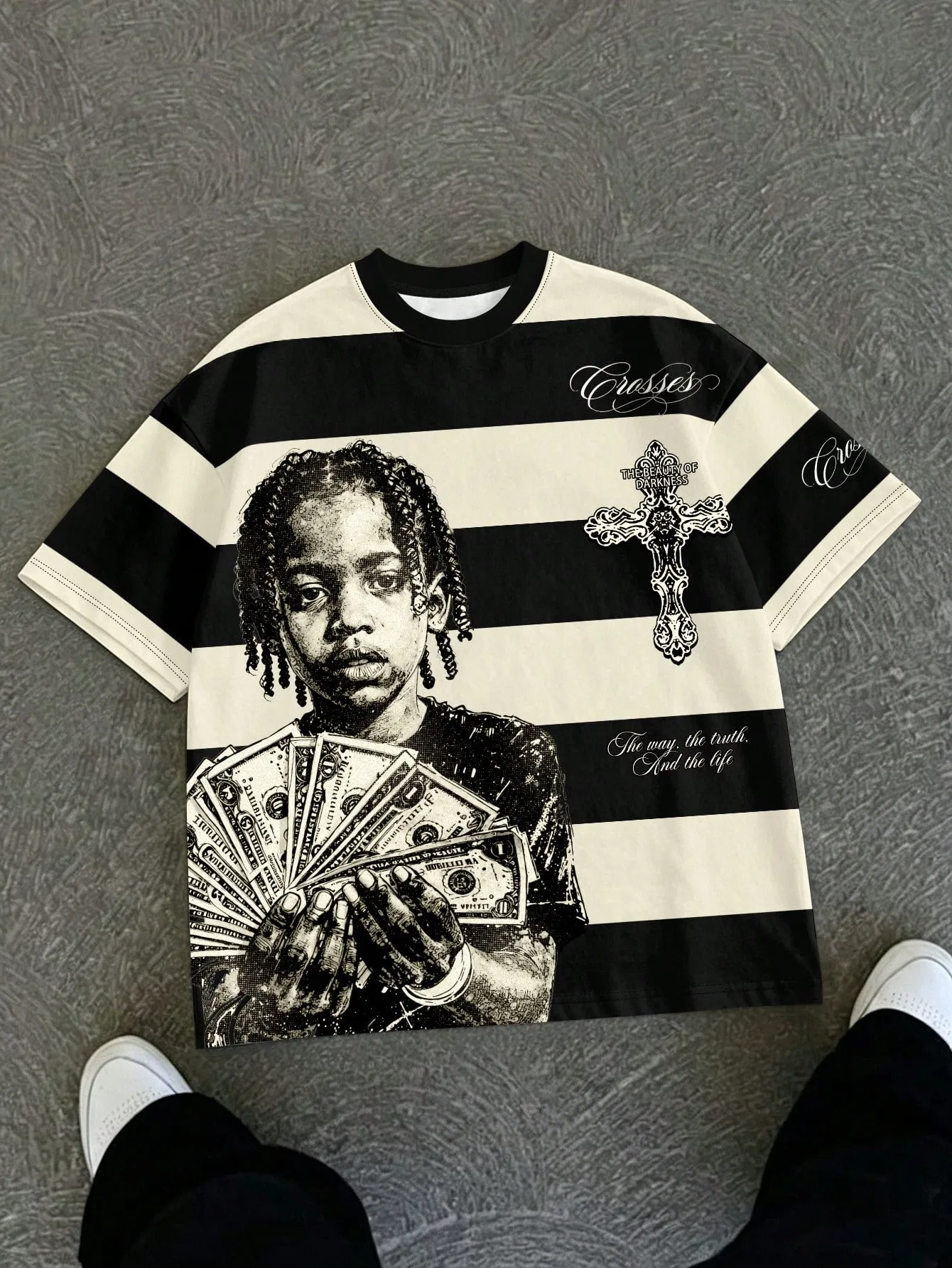 2026 Summer New Style Men's T-shirt Street Casual Fashion Soft and Comfortable Breathable 3D Stripes Pattern Print