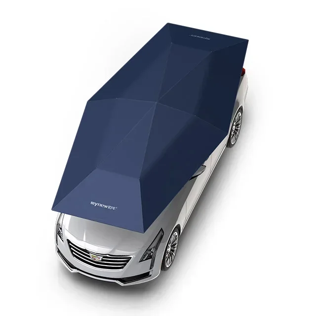 2026/4.8M Semi-automatic Outdoor Car tent Umbrella Sunshade Roof Cover Anti-UV Car Umbrella Sun Shade Car Umbrella