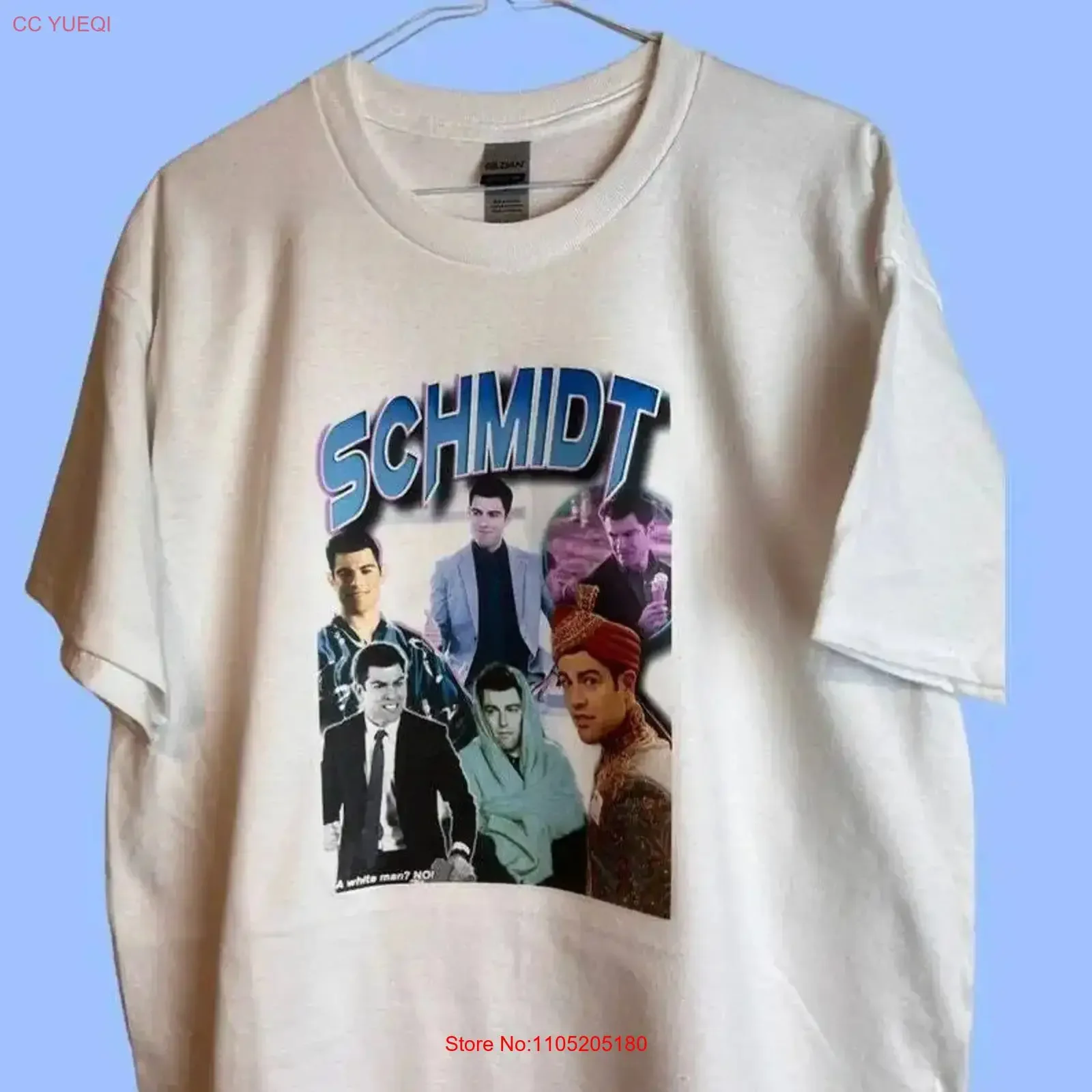 New Girl Schmidt Homage T Shirt tv show gift for fan vintage Washed Stretched Slightly graphic designer clothes Versatile Soft