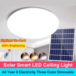 Solar powered ceiling light remote control light timed light indoor balcony courtyard door light solar powered extension cord