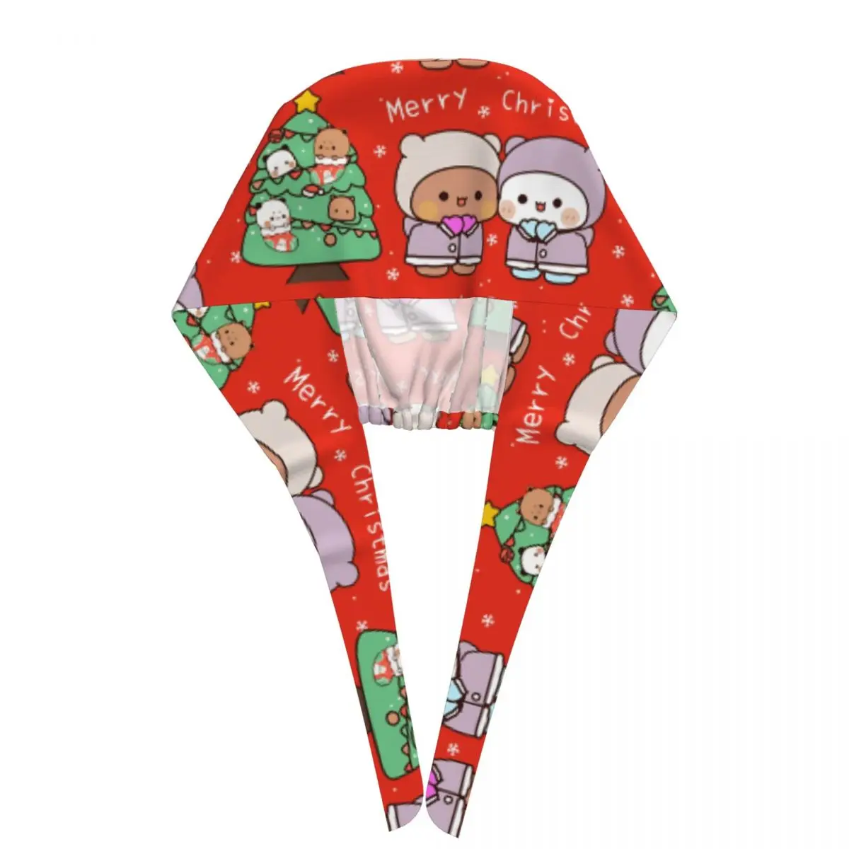Chapéus de enfermagem dudu bubu boné de trabalho feliz natal moda chapéu médico para mulheres unissex padrão de cabelo longo boné de trabalho