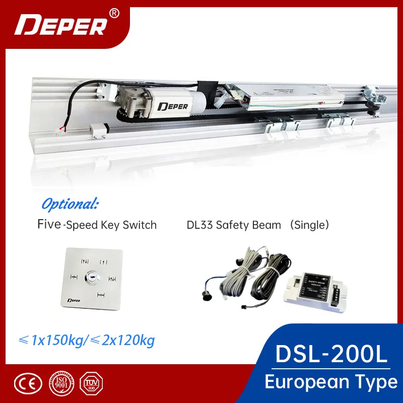 Electric Glass Door Sliding Mechanism Home Automation DC Brushless Motor Automatic Glass Sliding Remote Control Door Opener