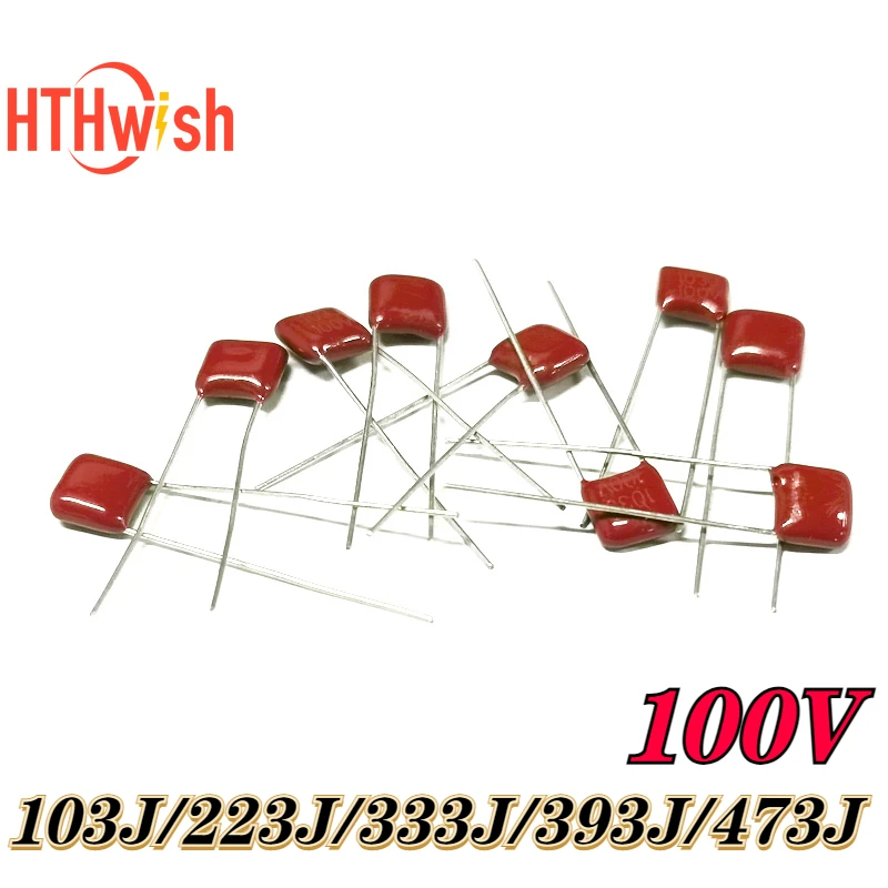 

40 шт. конденсаторы CBB 100 В 103J 0,01 мкФ 223J 0,022 мкФ 333J 0,033 мкФ 393J 0,039 мкФ 473J 0,047 мкФ полипропиленовый пленочный конденсатор